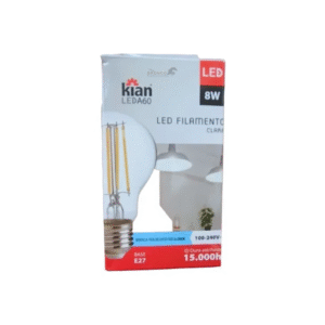 Lampara Led Filamento 8W E27 A60 Clara