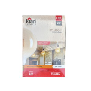 Lampara Filamento LED 4W E27 G125 Calida