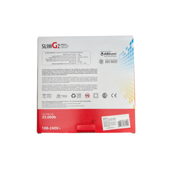 Plafon Led Cuadrado Slim Sobrep 18W Blanca - Image 2
