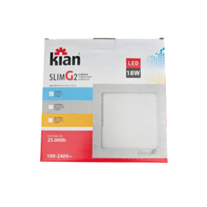 Plafon Led Cuadrado Slim Sobrep 18W Blanca