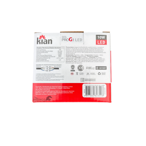 Proyector Led 10W Blanco - Image 2