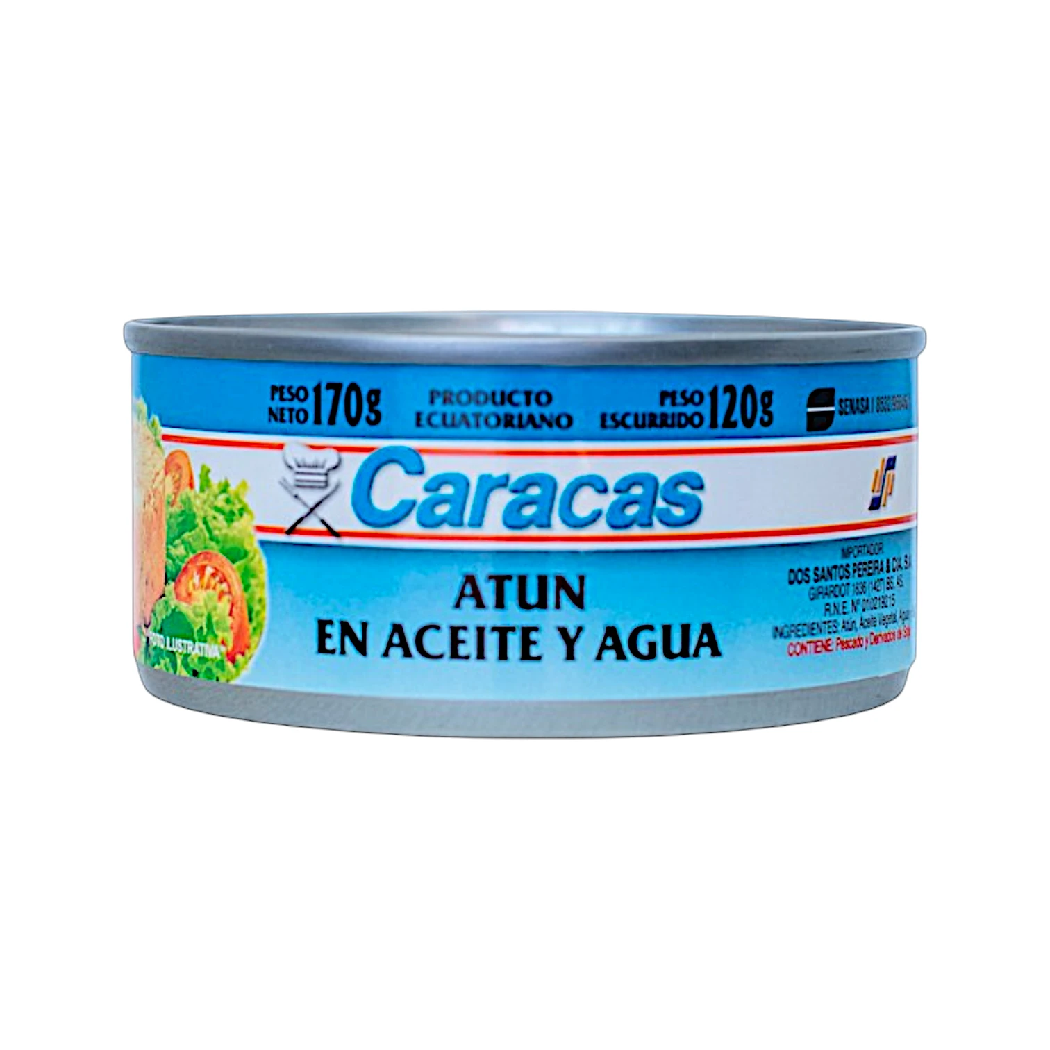 CARACAS LOMOS DE ATUN EN ACEITE Y AGUA X170G