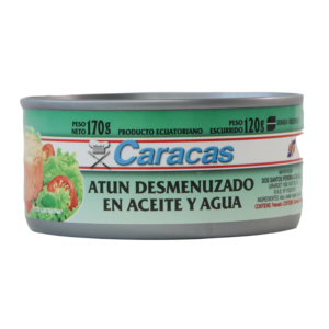 CARACAS ATUN DESMENUZADO  EN ACEITE Y AGUAX170G